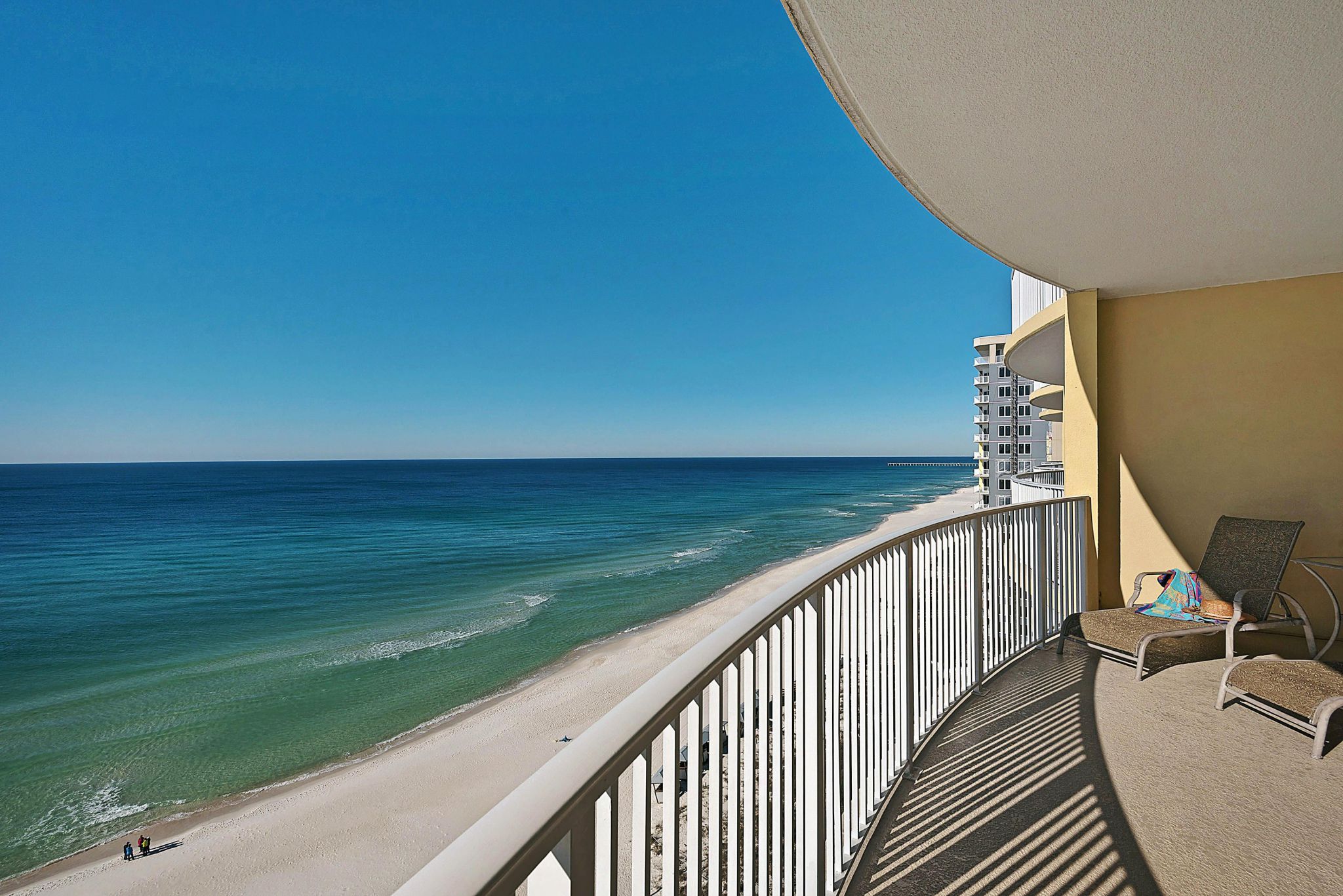 Private balcony at Ocean Villa overlooking the Gulf of Mexico