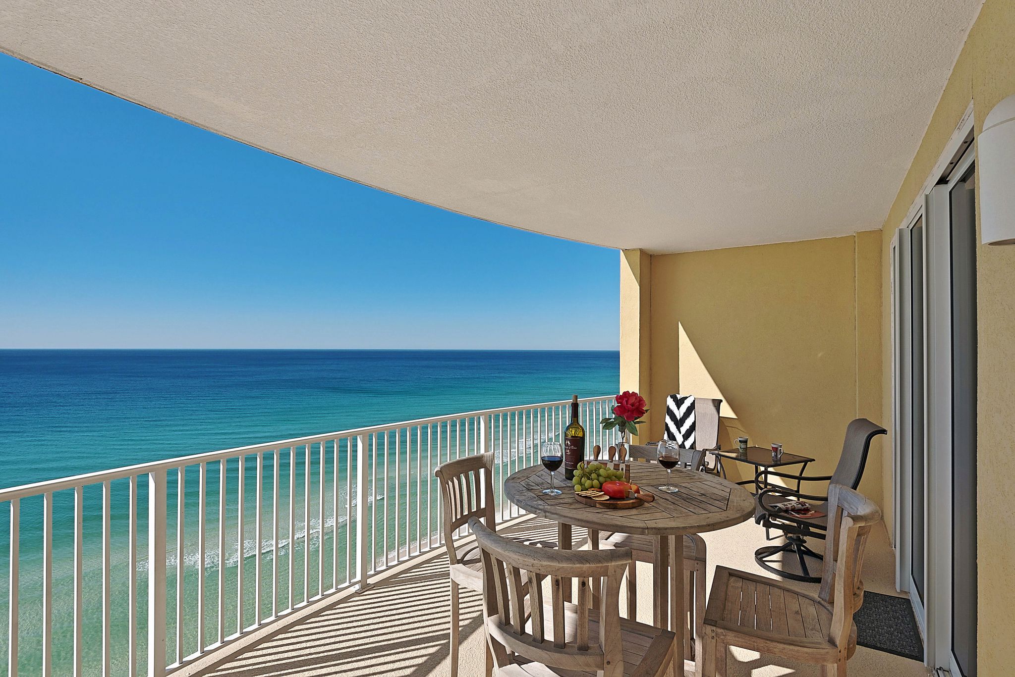 Gulf view from an Ocean Villa balcony